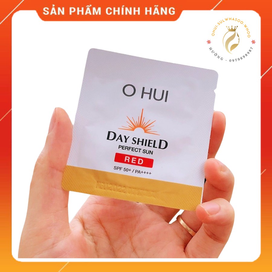 Kem chống nắng dưỡng trắng Ohui Dayshield Perfect Sun Pro Red dành cho da nhạy cảm - gói 1ml , date siêu dài