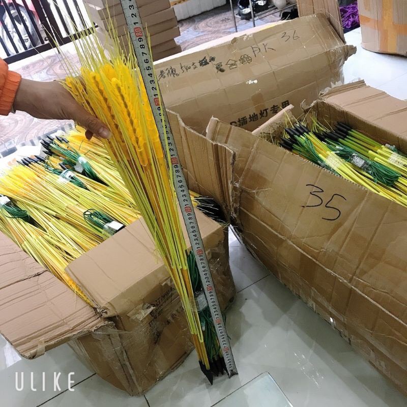 Bộ Đèn Led Bông Lúa Vàng Tài Lộc Trang Trí Bàn Thờ Phòng Khách Tết 2022