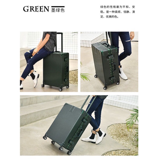TẶNG KÈM BỌC VALI - Vali khung nhôm, khóa sập siêu đẹp, siêu sang chảnh  size 29