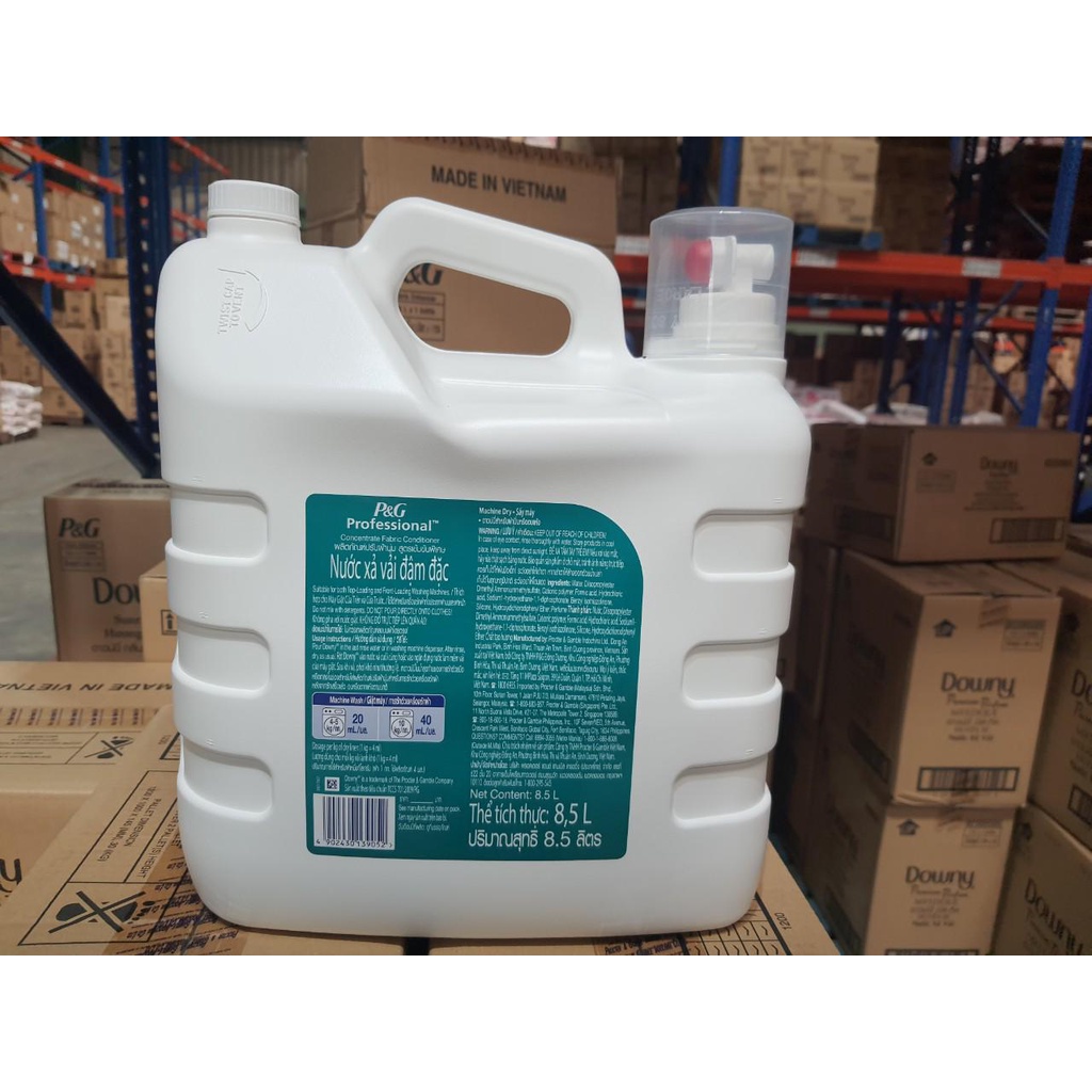 Nước xả vải Downy Chuyên dụng Sấy máy (Xanh) Can khổng lồ 8.5L