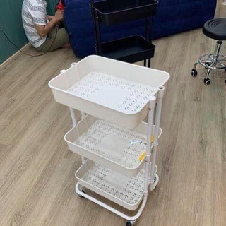 Xe đẩy spa chuyên dụng 3 Tầng Đa Năng - Kệ Để Đồ Trang Điểm - MLD35