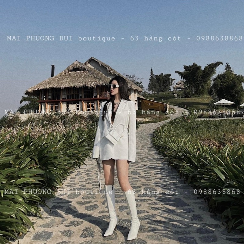 Áo khoác vest xuông dáng rộng