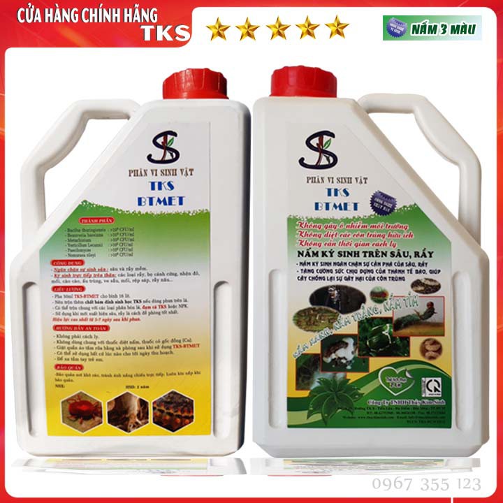 BTMET NẤM 3 MÀU Ký Sinh Trừ Sâu Rầy Sinh Học- CAN 2 LÍT