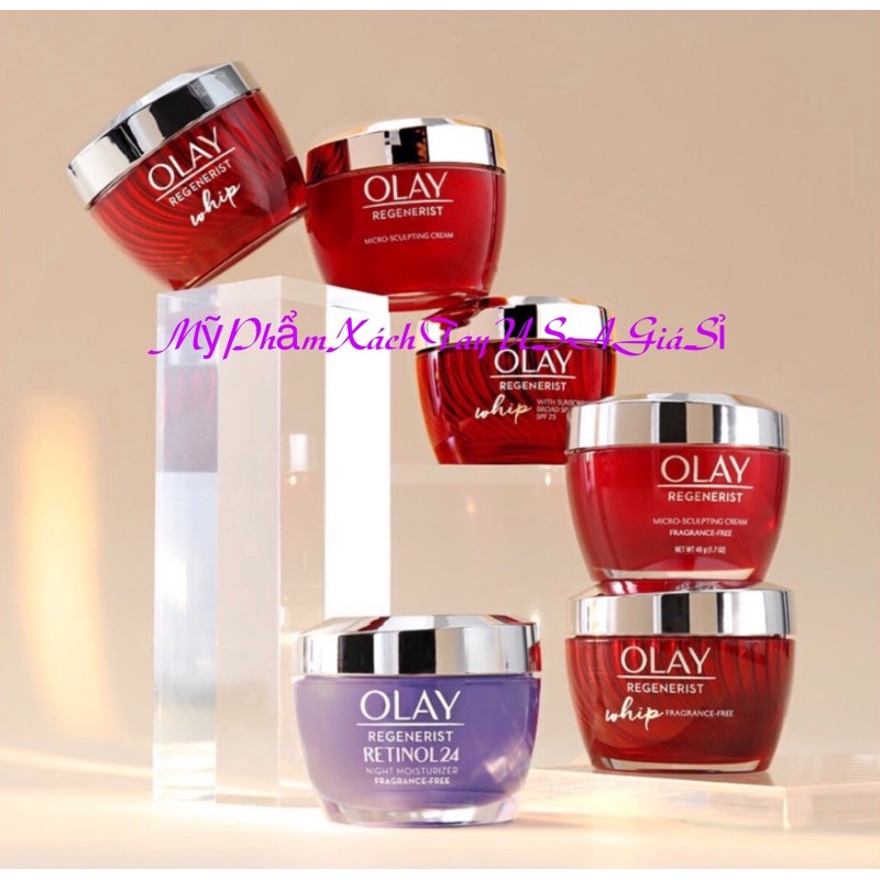 [Hàng Mỹ]Kem dưỡng ẩm chống lão hóa Olay Regenerist Micro-Sculpting Cream Face Moisturizer 48g