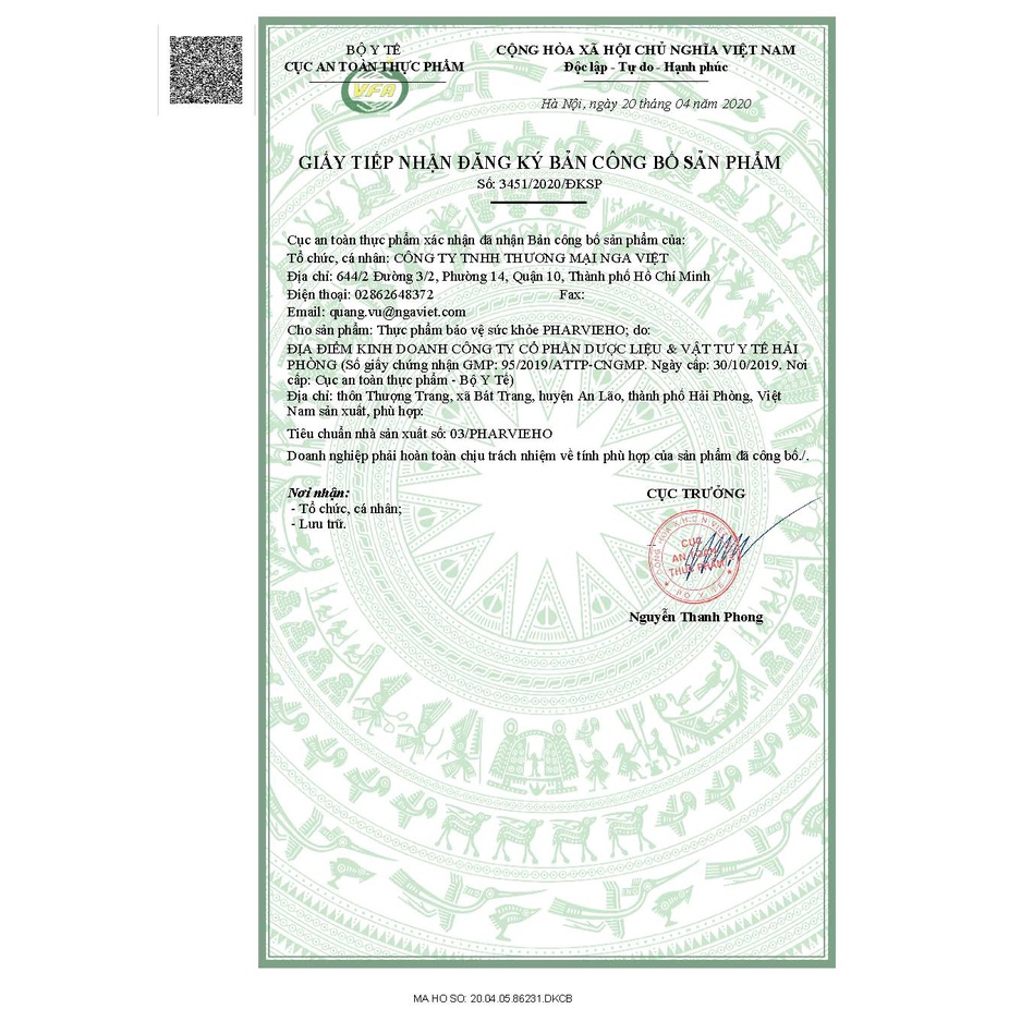 Si-rô Ho Pharvie-Ho Nhuận Phế Dịu Ho Giảm Đau Rát Họng