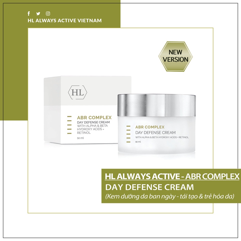 HL ABR COMPLEX Day Defense Cream - Kem Dưỡng Da Ban Ngày, Bảo Vệ & Làm Trắng Sáng Da.