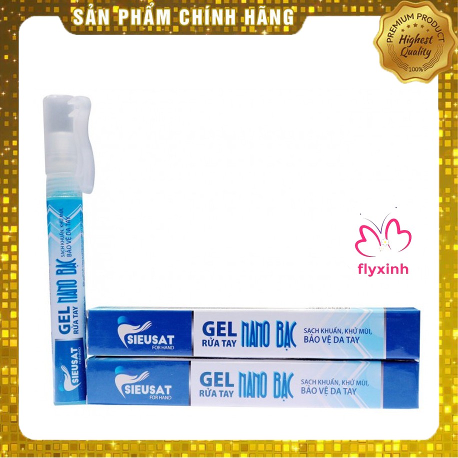 [CHÍNH HÃNG] Gel rửa tay khô NANO BẠC Sieusat for hand - bảo vệ da tay (Viện Kiểm nghiệm thuốc trung ương nghiên cứu) | BigBuy360 - bigbuy360.vn