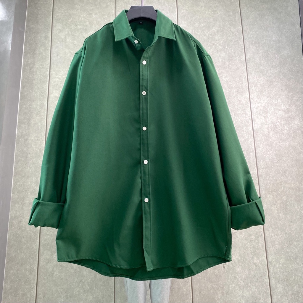 Áo Sơ Mi Tay Dài BASIC Vải COTTON Form Rộng Phong Cách Ulzzang - Tuni store