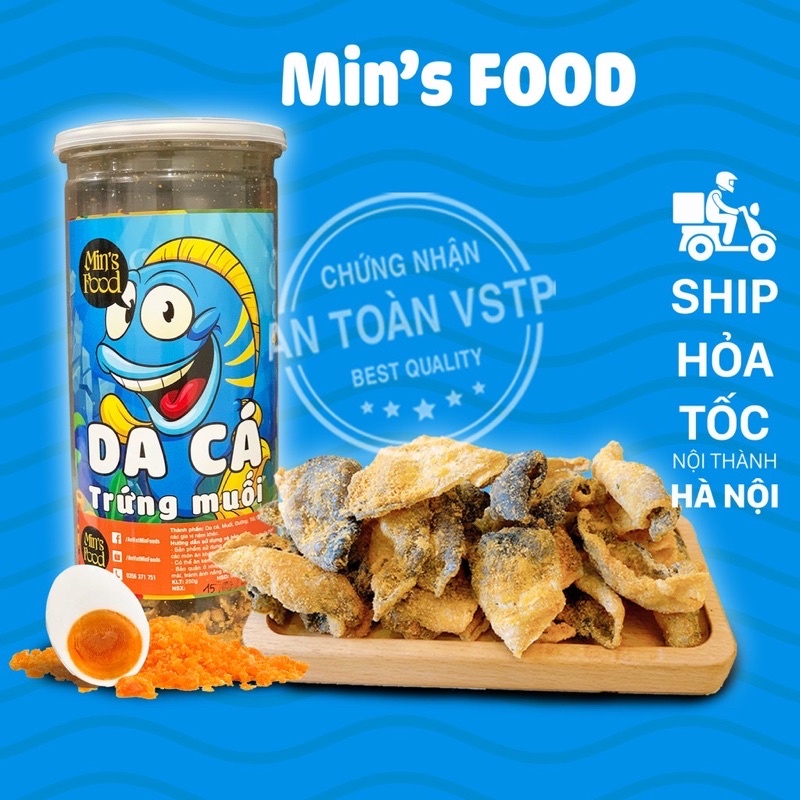 Da Cá Trứng Muối 250g Giòn Ngậy Ăn Vặt Min’s Food Vừa Ngon Vừa Đảm Bảo Chất Lượng