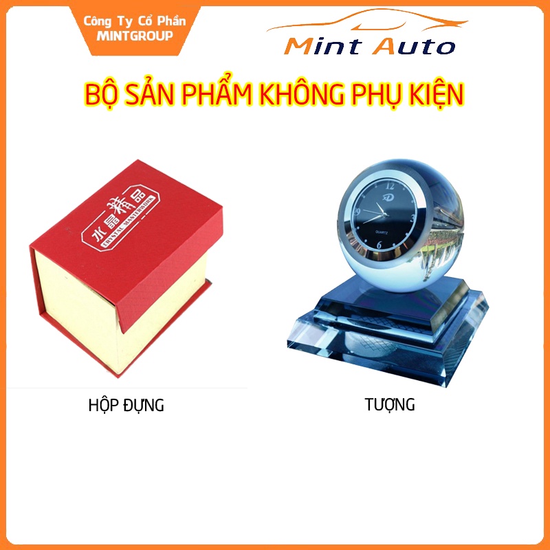 Nước hoa ô tô đồng hồ thủy tinh trang trí taplo ô tô, bàn làm việc cao cấp sang trọng