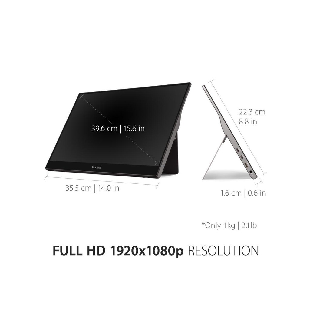 Màn Hình Di Động Viewsonic TD1655 cảm ứng (15.6"/FHD/IPS/6.5ms/60Hz/hdmi+Usbtypec+Audio) | BigBuy360 - bigbuy360.vn