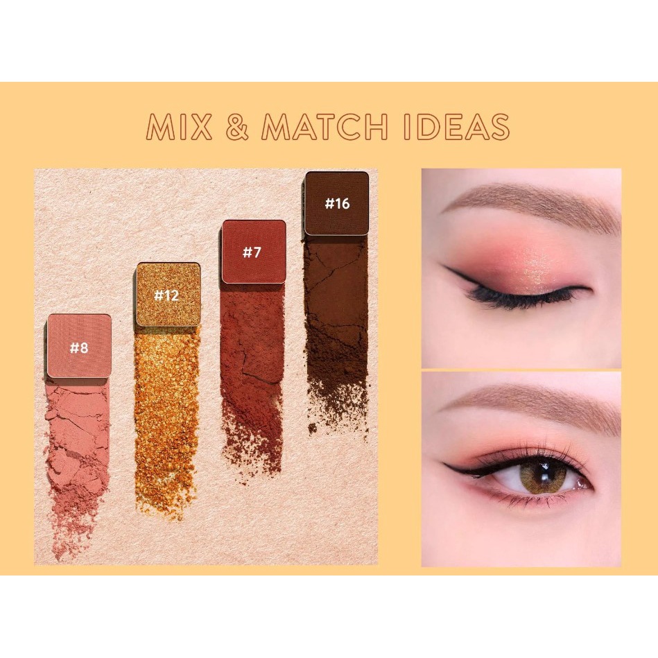 Bảng Phấn Mắt 16 Ô Siêu Mềm Mịn, Bền Màu, Lâu Trôi Lemonade Aesthetic Eyeshadow Palette 20.8g