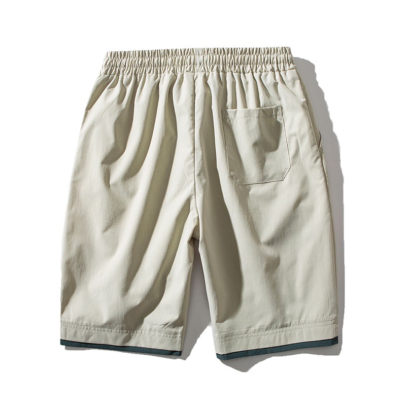 Quần Short Lưng Thun Dây Rút Phối Túi Sau Lưng Phong Cách Hàn Quốc Dành Cho Nam