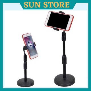 Chân đế để bàn kẹp điện thoại khi livestream, xem phim xoay 360 độ thông minh