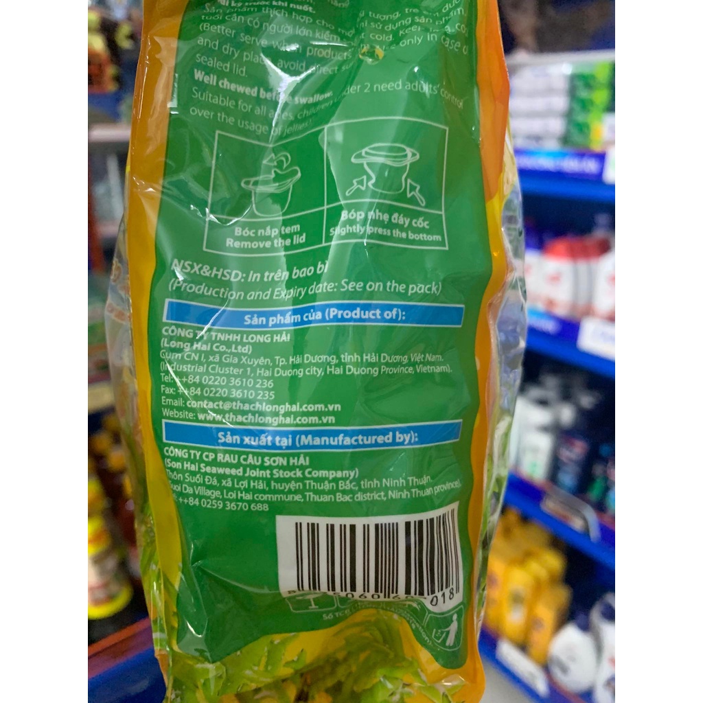 Thạch Rau Câu Long Hải hương vị tổng hợp gói 410g/910g