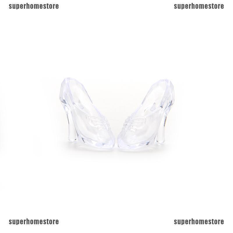 Đôi giày pha lê nhân tạo dành cho búp bê Barbie công chúa Lọ Lem