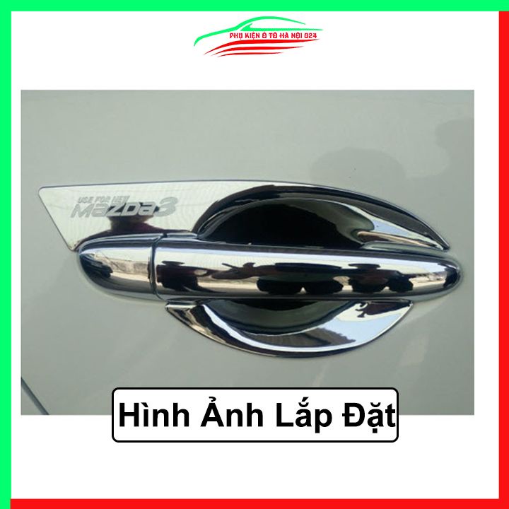 Ốp tay hõm mạ crom Mazda 3 2015-2019 sáng bóng chống trầy bảo vệ cửa xe ô tô