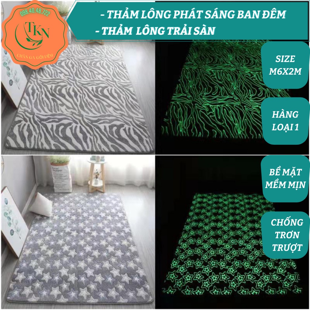 Thảm lông thỏ phát sáng siêu mềm mượt , Thảm lông trải sàn m6x2m chống trượt loại 1 giá rẻ