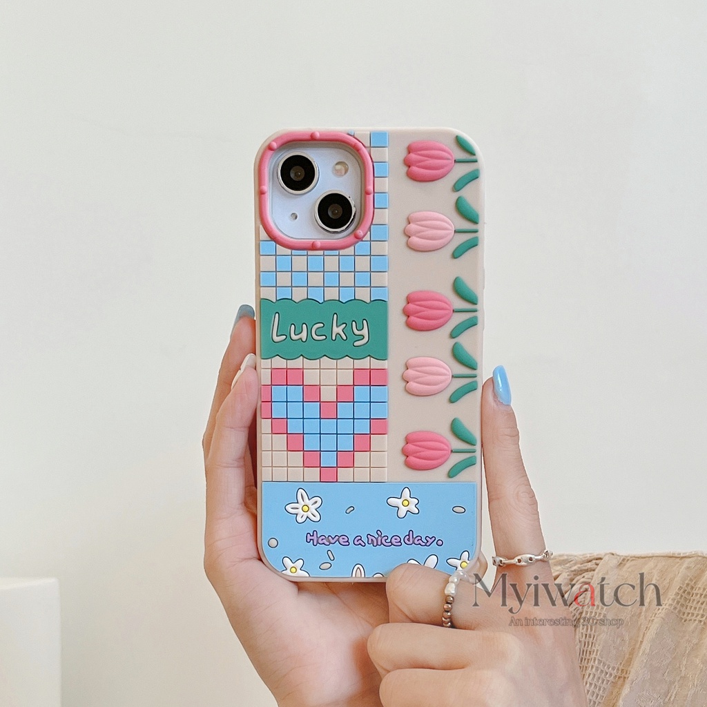 Ốp Điện Thoại Dẻo Họa Tiết Hoa 3D Xinh Xắn Cho Iphone 13 promax 12 11 Pro Max mini X XR XS Max 7 8 Plus