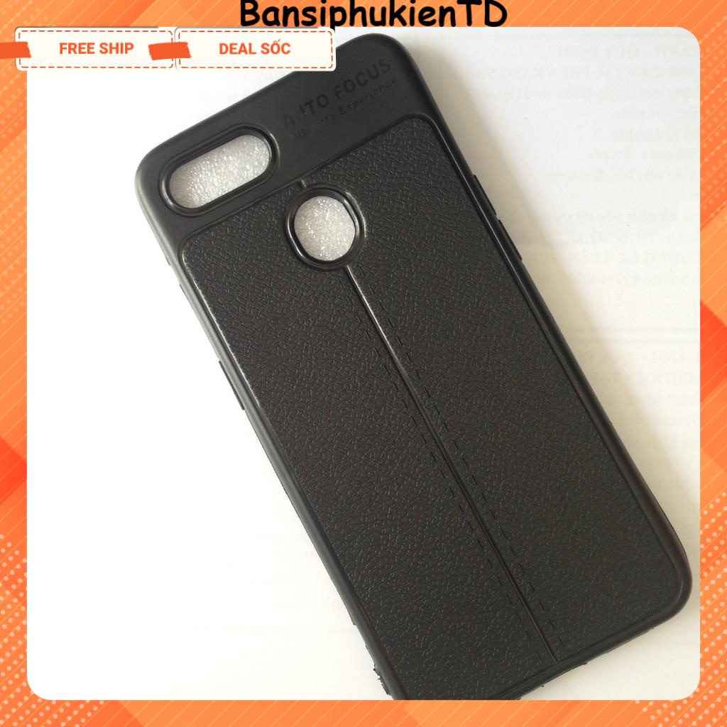 Ốp lưng Oppo A7 vân da Auto focus cao cấp