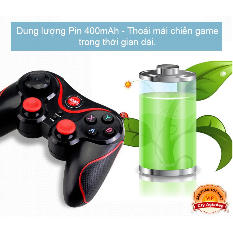 Tay chơi Game Bluetooth xịn sò (độ nhạy cao) AGD X3 dùng mọi game điện thoại, máy tính PC