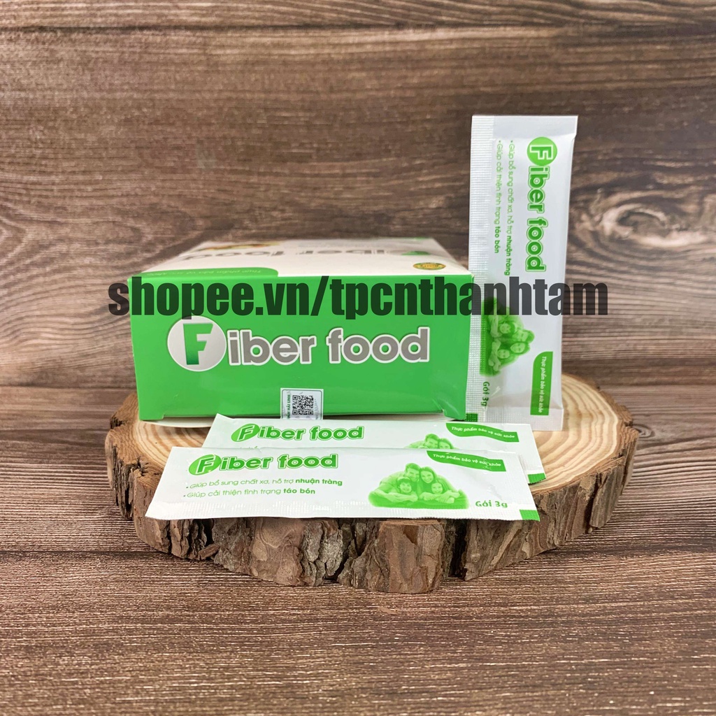 Gói bổ sung chất xơ Fiber Food chiết xuất giấp cá, giảm táo bón, hỗ trợ hệ tiêu hoá, nhuận tràng - Hộp 20 gói