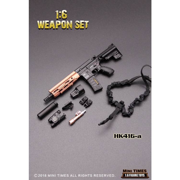 Mô hình Weapon Set HK416 tỉ lệ 1/6  - Hãng Mini Time Toys