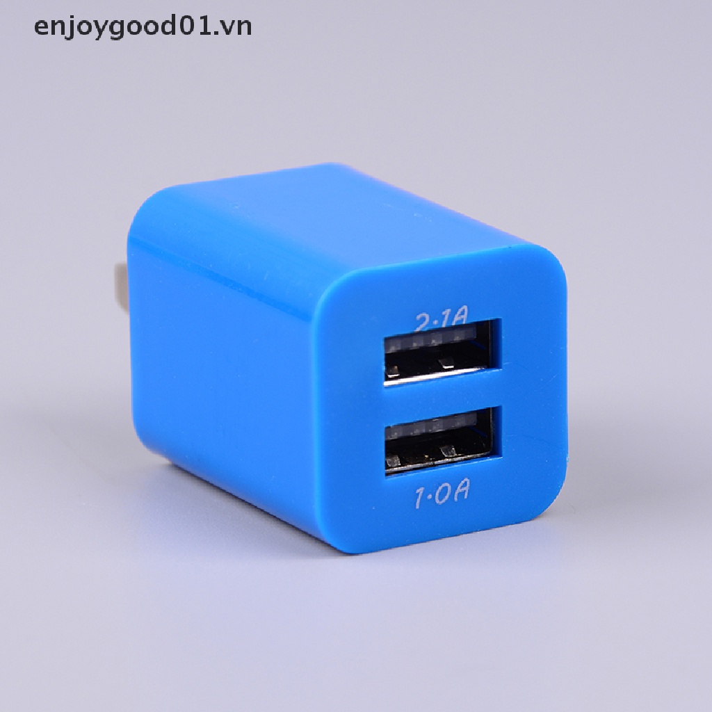 Củ sạc AC 2 cổng USB phích cắm US thích hợp cho thiết bị điện tử