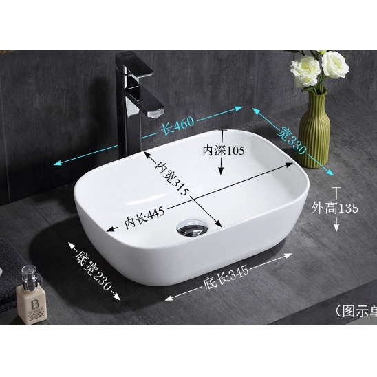 LAVABO BO GÓC TRẮNG