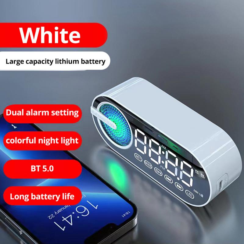 Đồng hồ báo thức Ankndo không dây mini kết nối cho tất cả điện thoại kèm cáp sạc USB