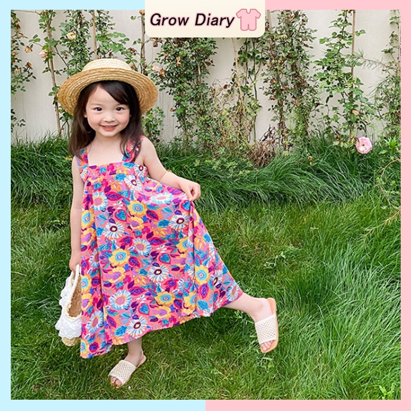 Váy cho bé gái Đầm SáT NáCh In Hoa MùA Hè Cho Bé (1-6 TuổI)