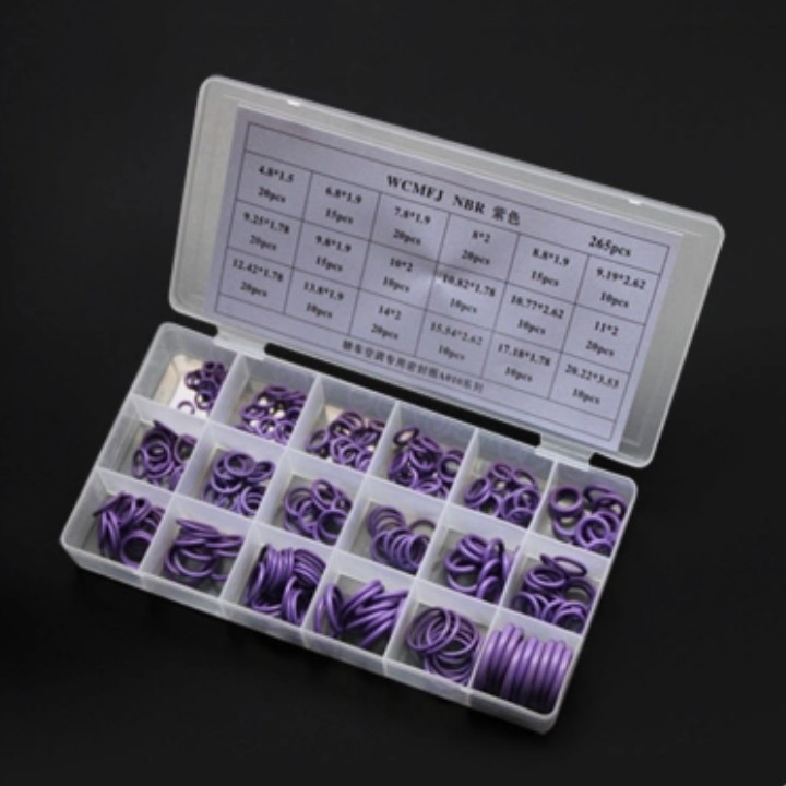 Hộp gioăng cao su 270 chiếc, 18 kích cỡ OTOX
