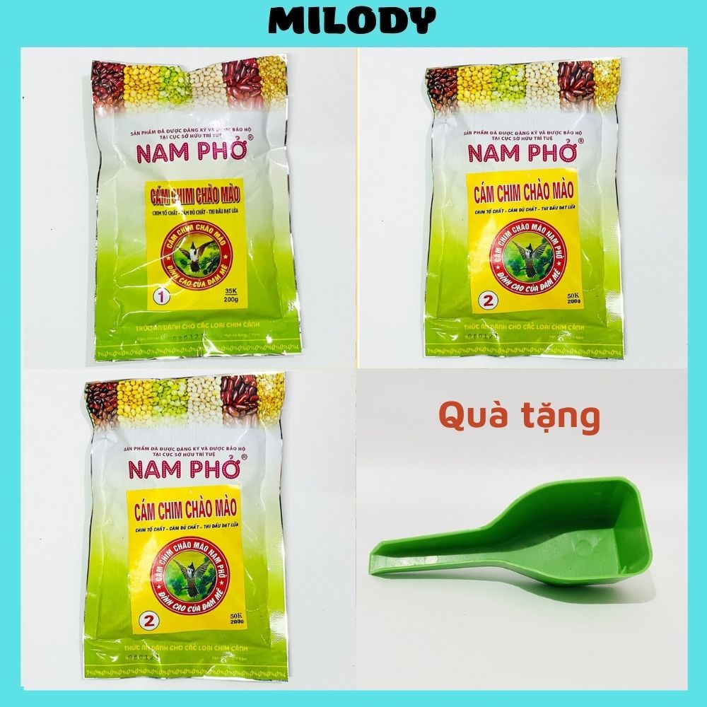 Cám chim chào mào Nam Phở số 1, 2 cao cấp chất lượng giá rẻ gói 200gram