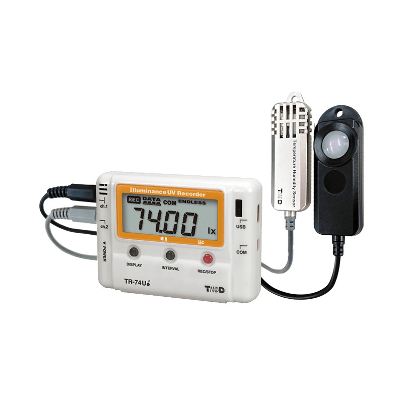 Thiết bị tự ghi quan trắc 4 chỉ tiêu TR-74Ui-S đo (nhiệt độ, độ ẩm, ánh sáng và tia UV)-Datalogger
