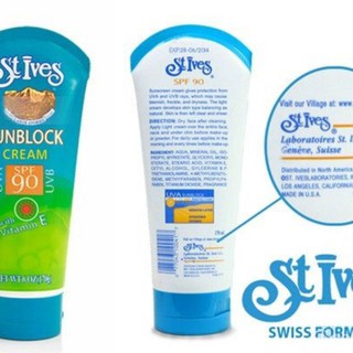 Kem chống nắng toàn thân Stives sunblock cream 90 spf