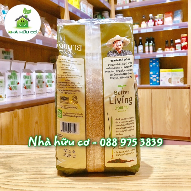 Đường mía thô hữu cơ Thái Lan Wangkanai - Date: 03/2025- Nhà Hữu Cơ