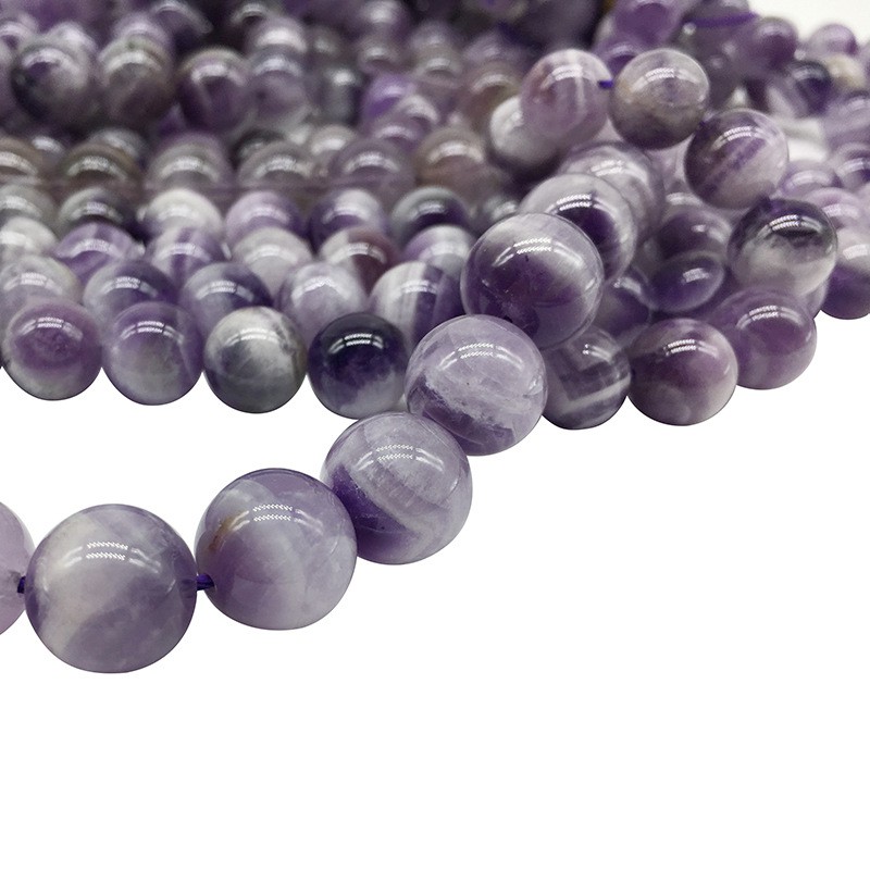 Chuỗi Hạt Đá Thạch Anh Tím Tự Nhiên 4-12mm Dùng Làm Đồ Trang Sức Thủ Công