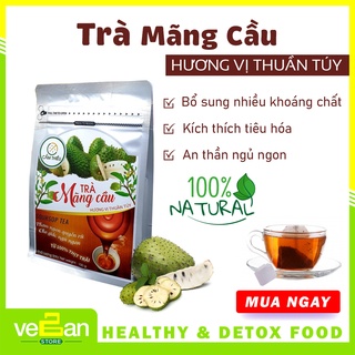 Trà mãng cầu | vegan store | an thần ngủ ngon| đẹp da giảm stress | hương vị thuần túy | túi 100gr | cẩm thiều