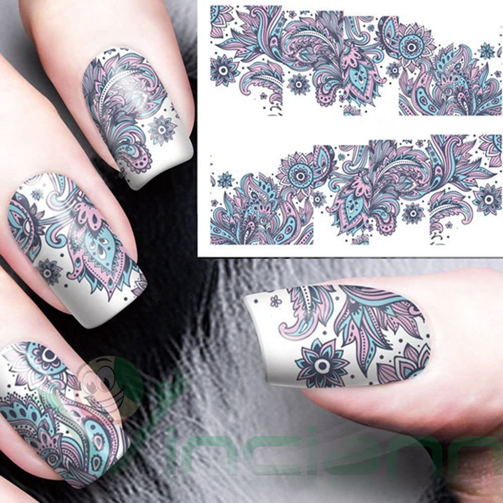 FOLLOW TẶNG 3KHÀNG CÓ SẴN Tờ dán móng hình trang trí Nghệ Thuật Kiểu Họa Tiết Cho Cô Gái Ấn Độ  CHỌN MẪUVOUCHER100K