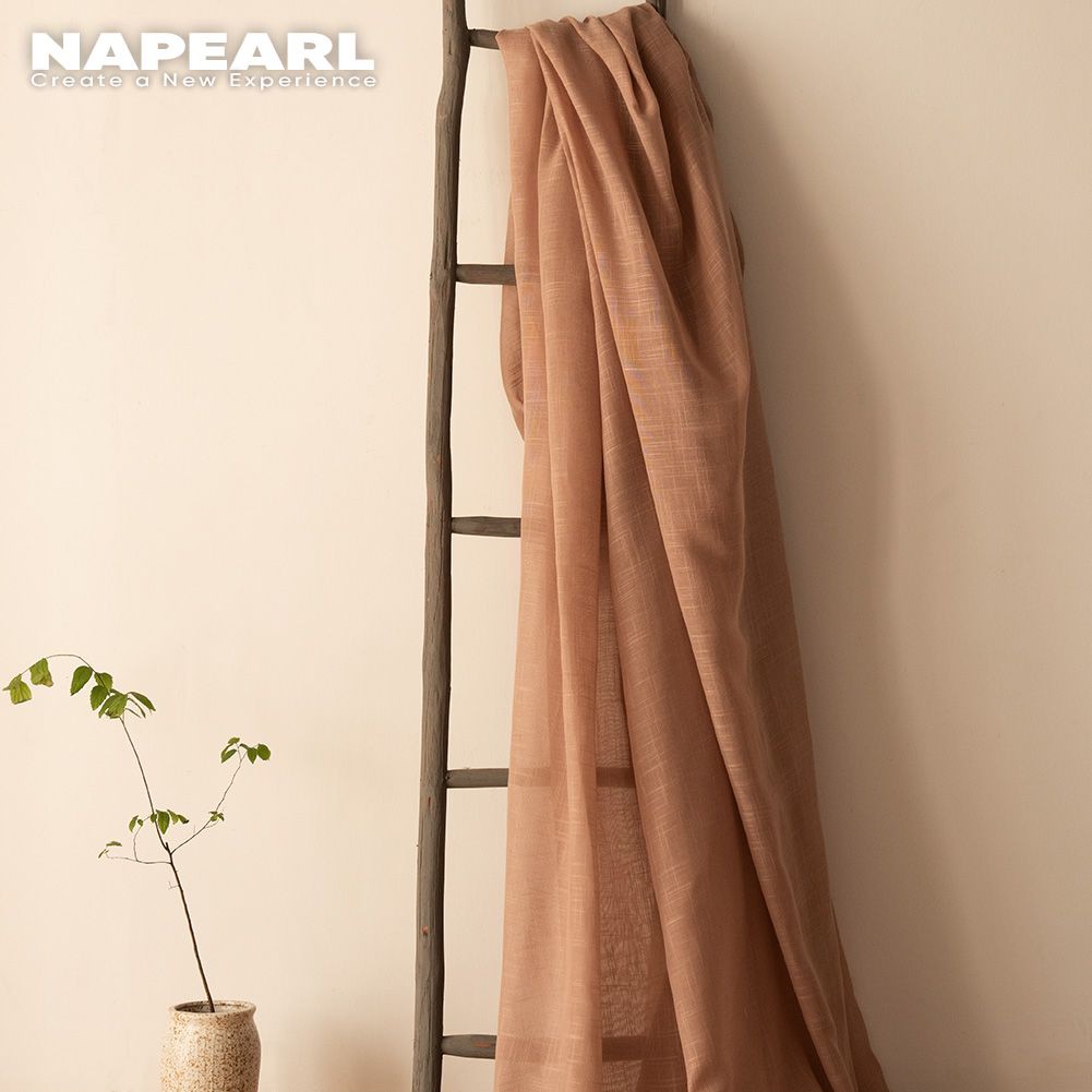 Tấm màn tuyn NAPEARL cao cấp màu trơn với nghệ thuật đơn giản cho phòng ngủ cửa sổ phòng khách