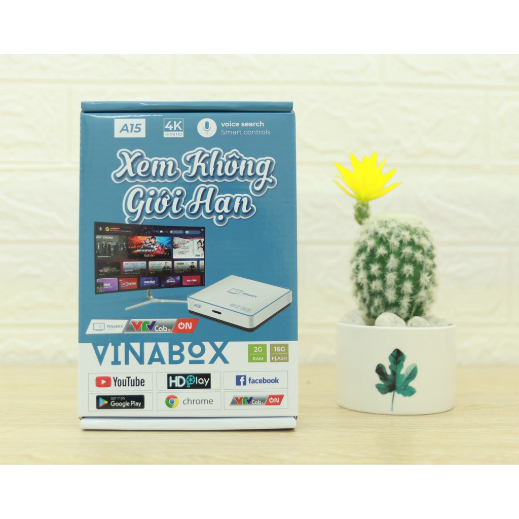 BOX VINABOX A15 MẠNH, GIÁ TỐT- PHIÊN BẢN 2021 -RAM 2GB ROM 16GB.