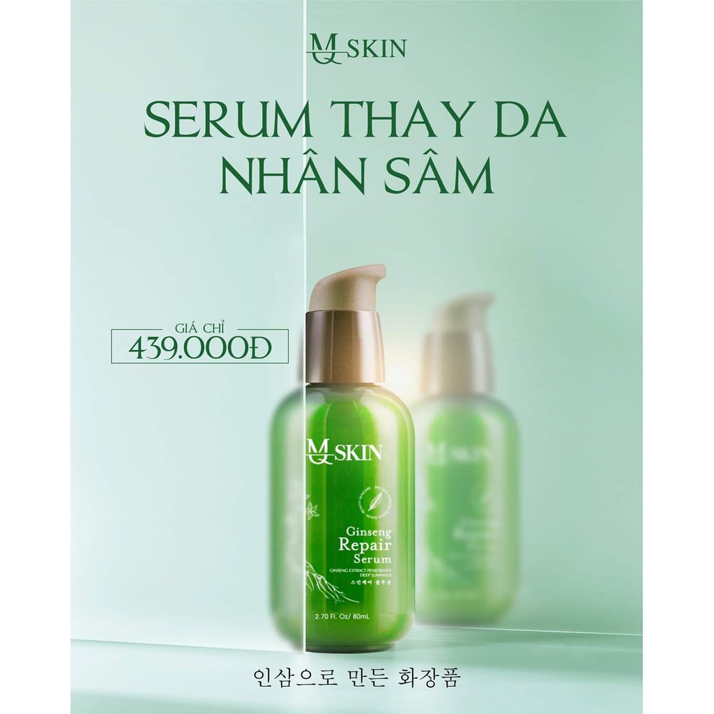 {tặng kèm máy phun sương nano mini} khi mua MQ SKIN Ginseng Repair Serum 80ml - Tinh chất giúp tái tạo da nhân sâm MQ