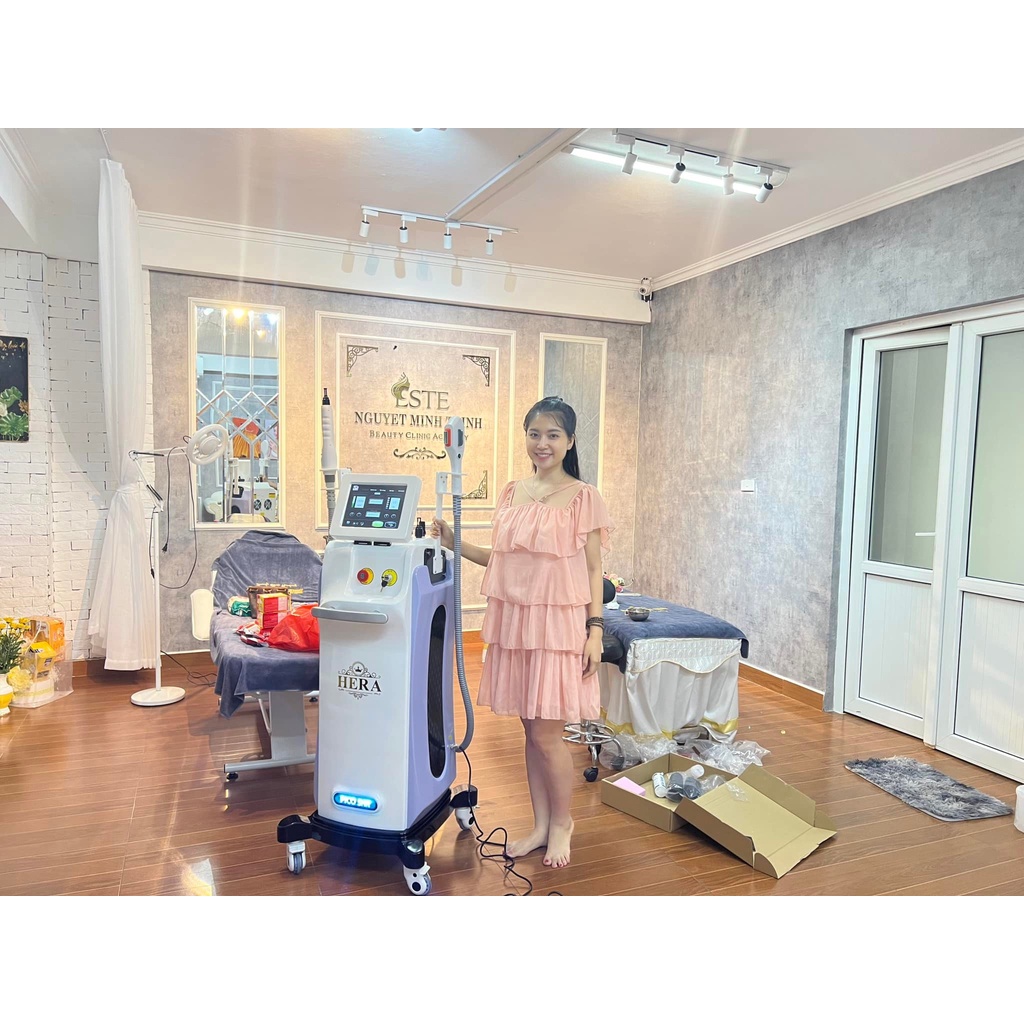 Máy Triệt lông Hera, chính hãng bắc kinh, 2in1 1 tay triệt lông 1 tay laser 2023
