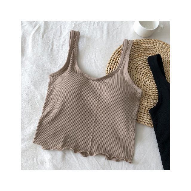 Áo Hai Dây Cổ Chữ U Phong Cách Thể Thao Thời Trang Hàn Quốc Cho Nữ