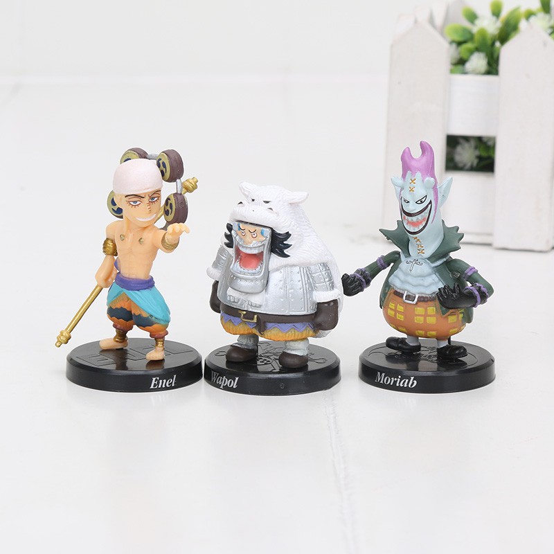 Set 12 mô hình đồ chơi nhân vật Luffy Sabo hoạt hình One Piece 5cm