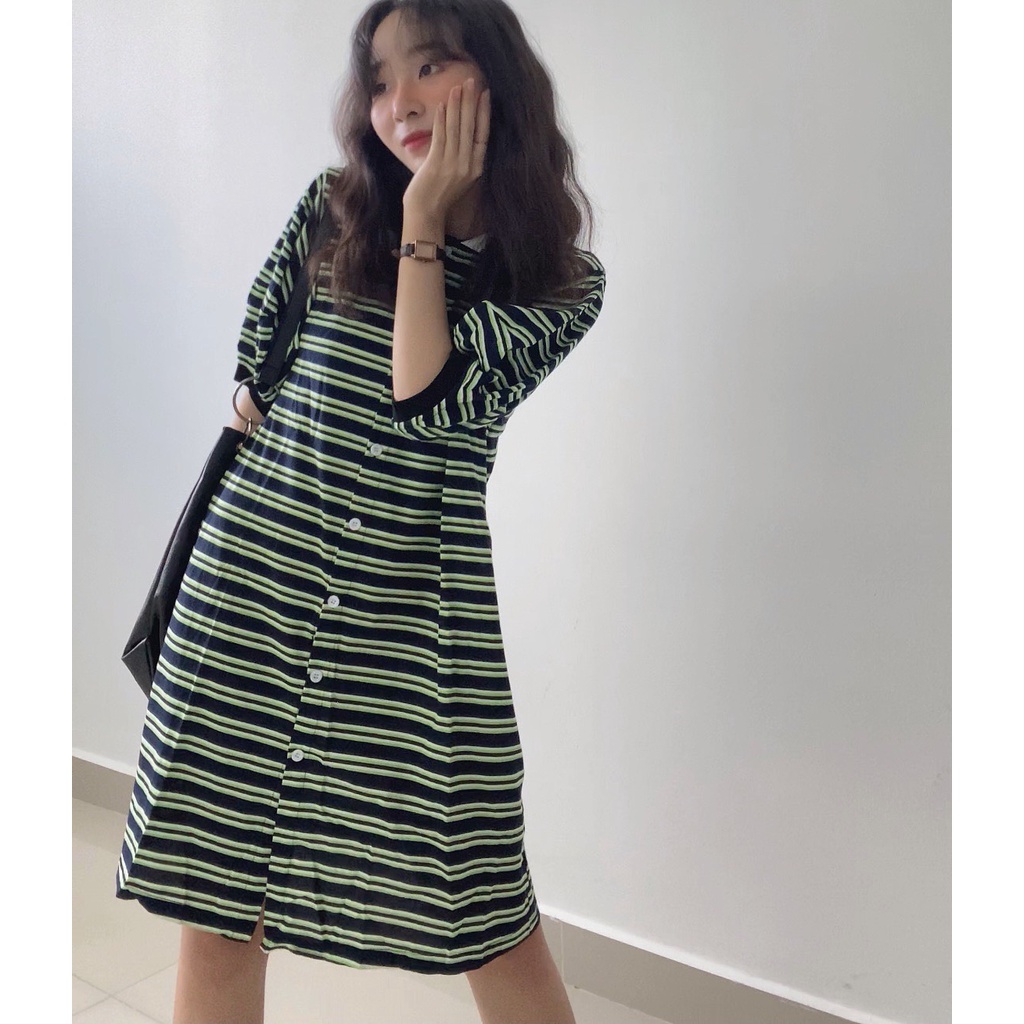 Polo Dress_ Váy ngắn suông phong cách Hàn Quốc  năng động - immin.h