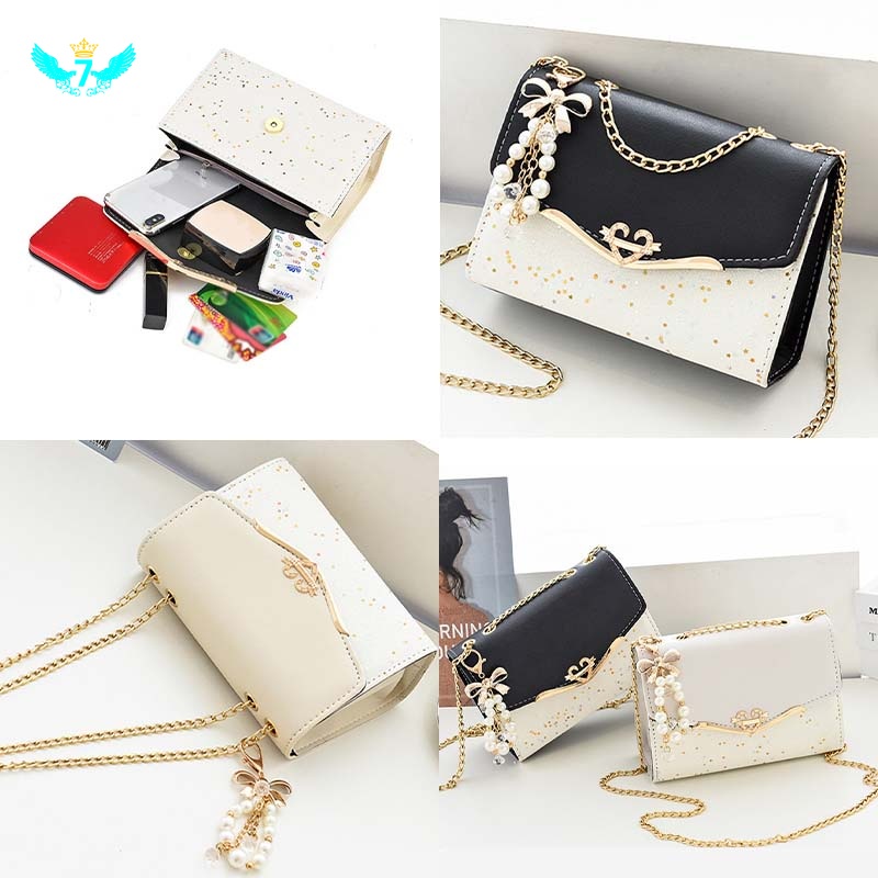 Túi Đeo Vai Phối Dây Xích Thiết Kế Thời Trang Dành Cho Nữ