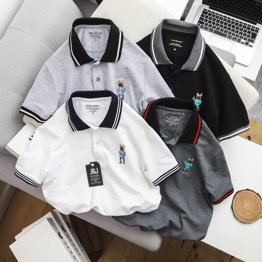 Áo polo thêu viềng