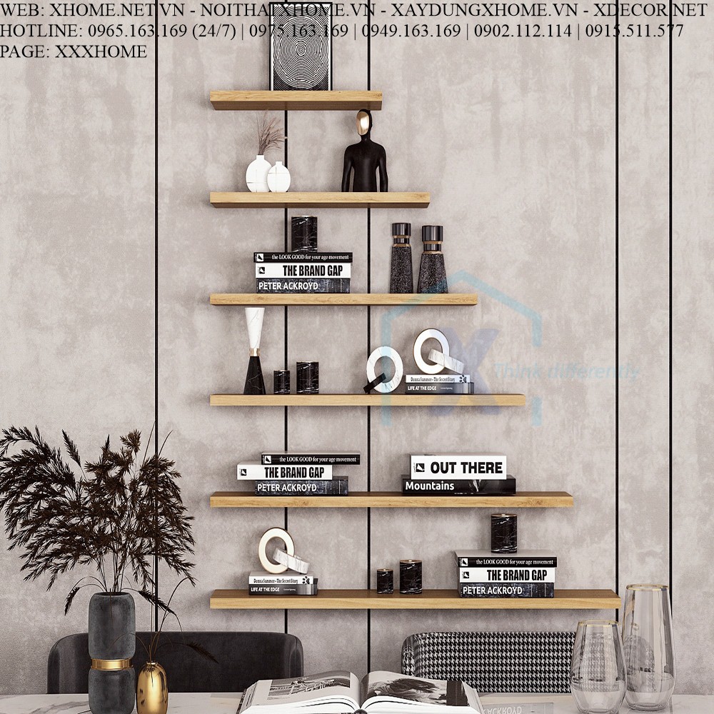 X HOME - Kệ trang trí thanh treo tường XHOME6820💥FREESHIP💥Gỗ MDF Thái Lan - Hàng xuất khẩu