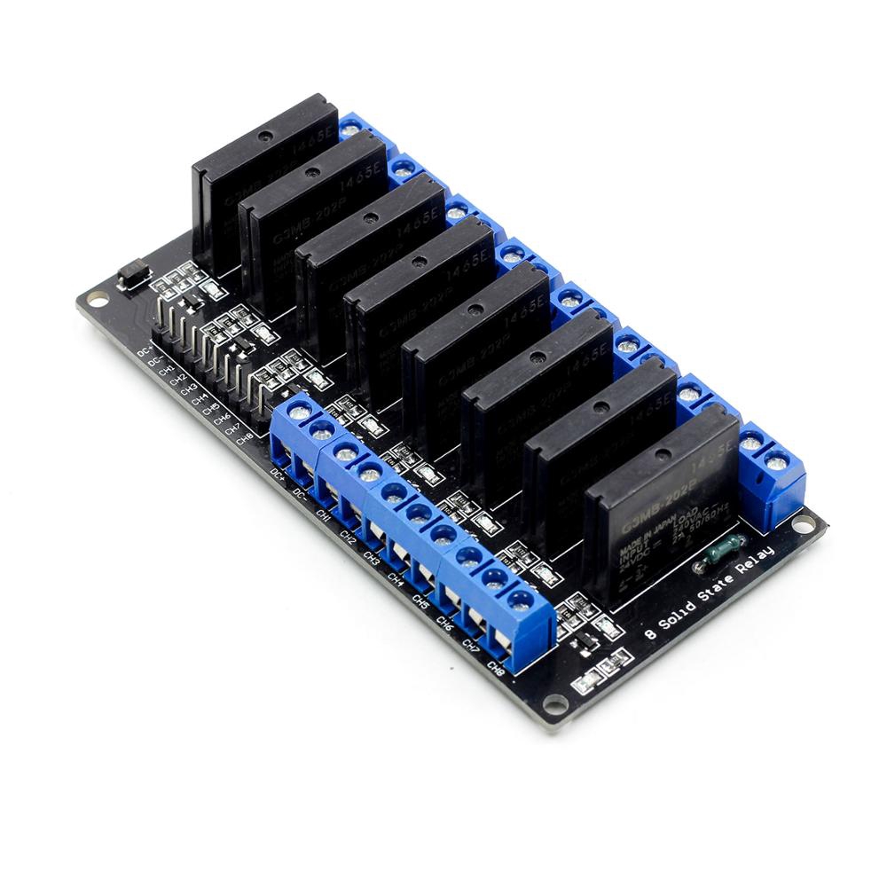 1pcs 1 2 4 6 8 Channel 3V-24V DC Relay Module Solid State Low Level SSR AVR DSP G3MB-202P Relay for Arduino